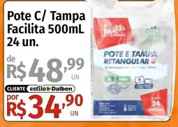 Supermercado Dalben Pote c/ tampa facilita oferta