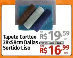 Supermercado Dalben Tapete Corttex Sortido Liso oferta