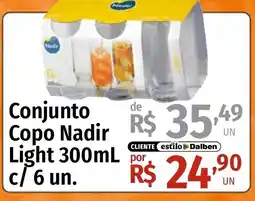 Supermercado Dalben Conjunto Copo Nadir Light oferta