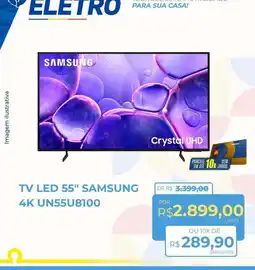 Hiper Moreira tv led 55" samsung 4k un55u8100 oferta