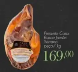 Confiança Supermercados Presunto Casa Basca Jamón Serrano oferta