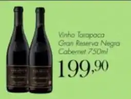 Confiança Supermercados Vinho Tarapaca Gran Reserva Negra Cabernet oferta