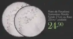 Confiança Supermercados Prato de Porcelana Tramontina Floralis oferta