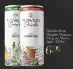 Confiança Supermercados Bebida Mista Flowers Moscow Mule ou Mojito oferta