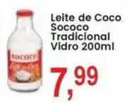 Federzoni Supermercados Leite de Coco Sococo Tradicional Vidro oferta