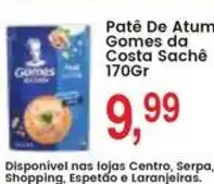 Federzoni Supermercados Patê de atum gomes da costa sachê oferta