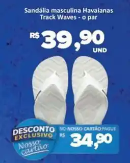Paulistão Supermercados Sandália masculina Havaianas Track Waves - o par oferta