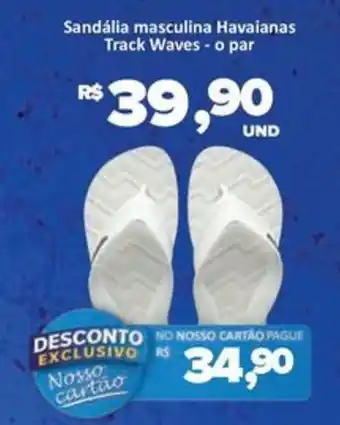 Sandália masculina Havaianas Track Waves - o par