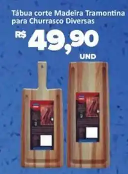 Paulistão Supermercados Tábua corte Madeira Tramontina para Churrasco Diversas oferta