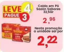 Federzoni Supermercados Caldo em Pó Sazón Sabores oferta