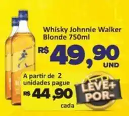 Paulistão Supermercados Whisky Johnnie Walker Blonde oferta