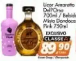 Delta Supermercados Licor Amaretto Dell'Orsa / Bebida Mista Dondoca Pink oferta