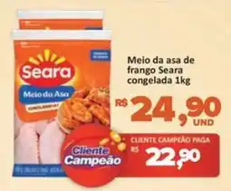 Paulistão Supermercados Meio da asa de frango seara oferta