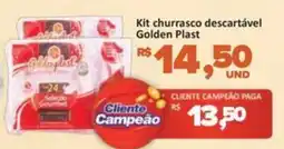 Paulistão Supermercados Kit churrasco descartável golden plast oferta