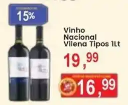 Federzoni Supermercados Vinho Nacional Villena Tipos 1Lt oferta
