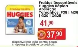 Federzoni Supermercados Fraldas Descartáveis Huggies Rápida Absorção oferta