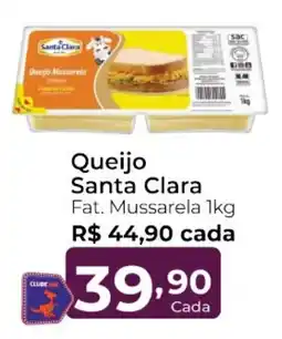 Super Kan Queijo Santa Clara Fat. Mussarela oferta