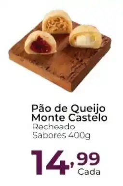Super Kan Pão de Queijo Monte Castelo Recheado Sabores oferta