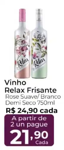 Super Kan Vinho Relax Frisante Rose Suave/ Branco Demi Seco oferta