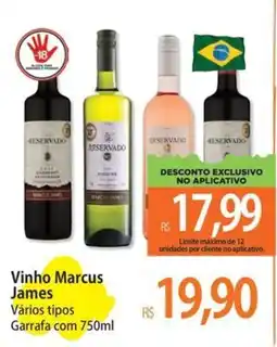 Atacadão Vinho marcus james vários tipos oferta