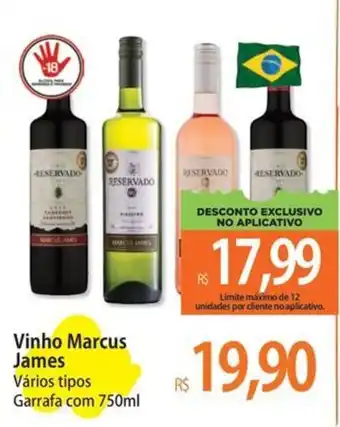 Atacadão Vinho marcus james vários tipos oferta