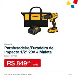 Sodimac Parafusadeira/Furadeira de Impacto 1/2" 20V + Maleta oferta