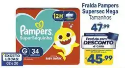 Supermercados Jau Serve Fralda Pampers Supersec Mega Tamanhos oferta