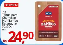 Supermercados Koch Tábua para churrasco mor bambu retangular oferta