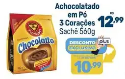 Supermercados Jau Serve Achocolatado em Pó 3 Corações oferta