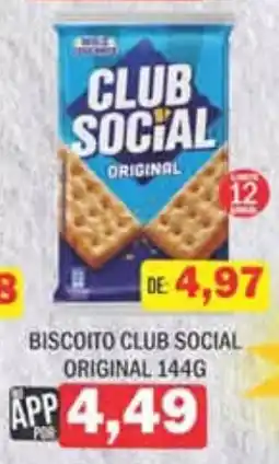 Supermercados Mendonça Biscoito club social original oferta