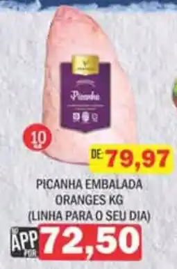Supermercados Mendonça Picanha embalada oranges kg oferta