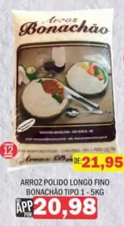 Supermercados Mendonça Arroz polido longo fino bonachão tipo 1 oferta