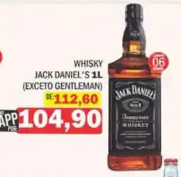 Supermercados Mendonça Whisky jack daniel's 1l oferta