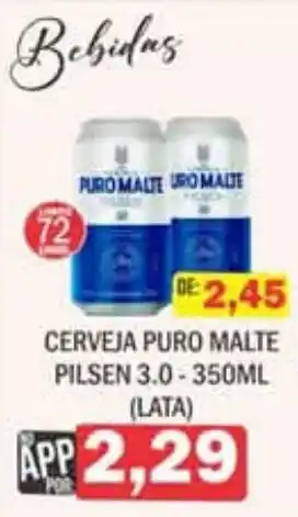 Supermercados Mendonça Cerveja puro malte pilsen 3.0 oferta