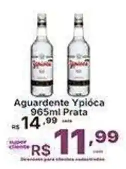 Super Lagoa Aguardente Ypióca 965ml Prata oferta