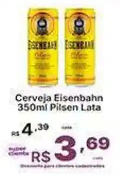 Super Lagoa Cerveja Eisenbahn 350ml Pilsen Lata oferta