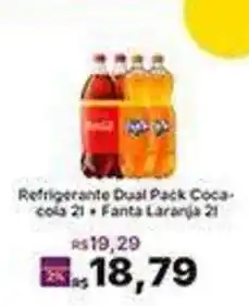 Super Lagoa Refrigerante Dual Pack Coca-cola 2l + Fanta Laranja 2l oferta