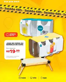 Casa e Vídeo Jogo de copos ou bandeja de cama oferta
