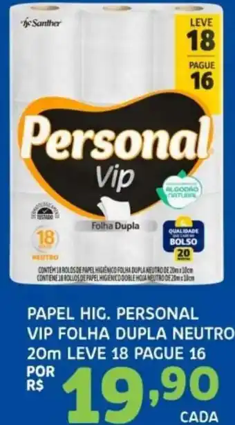 Bergamais Supermercados Papel hig. personal vip folha dupla neutro oferta