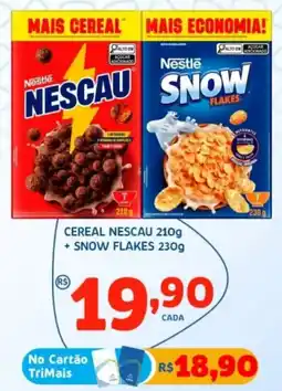 Trimais Supermercado Cereal nescau + snow flakes oferta