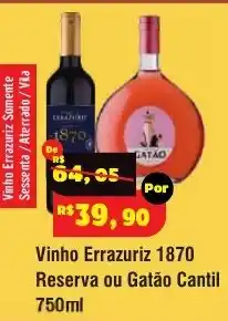 Royal Supermercados Vinho Errazuriz 1870 Reserva ou Gatão Cantil oferta