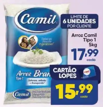 Lopes Supermercados Arroz branco tipo 1 oferta