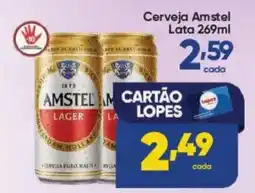 Lopes Supermercados Cerveja amstel lata oferta