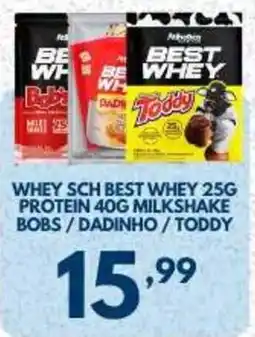 Rede Plus Supermercados whey sch best whey 25g protein 40g milkshake oferta