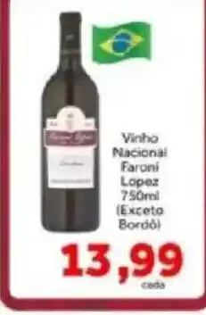 Shibata Supermercados Vinho Nacional Faroni Lopez oferta