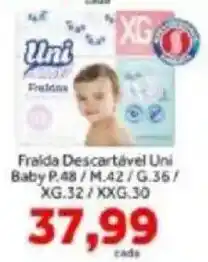 Shibata Supermercados Fralda descartável uni baby oferta