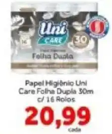 Shibata Supermercados Papel Higiênio Uni Care Folha Dupla oferta