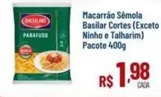Macarrão Sêmola Basilár Cortes