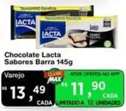 Max Atacadista Chocolate lacta sabores barra oferta
