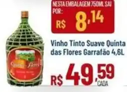 Max Atacadista Vinho Tinto Suave Quinta das Flores Garrafa oferta